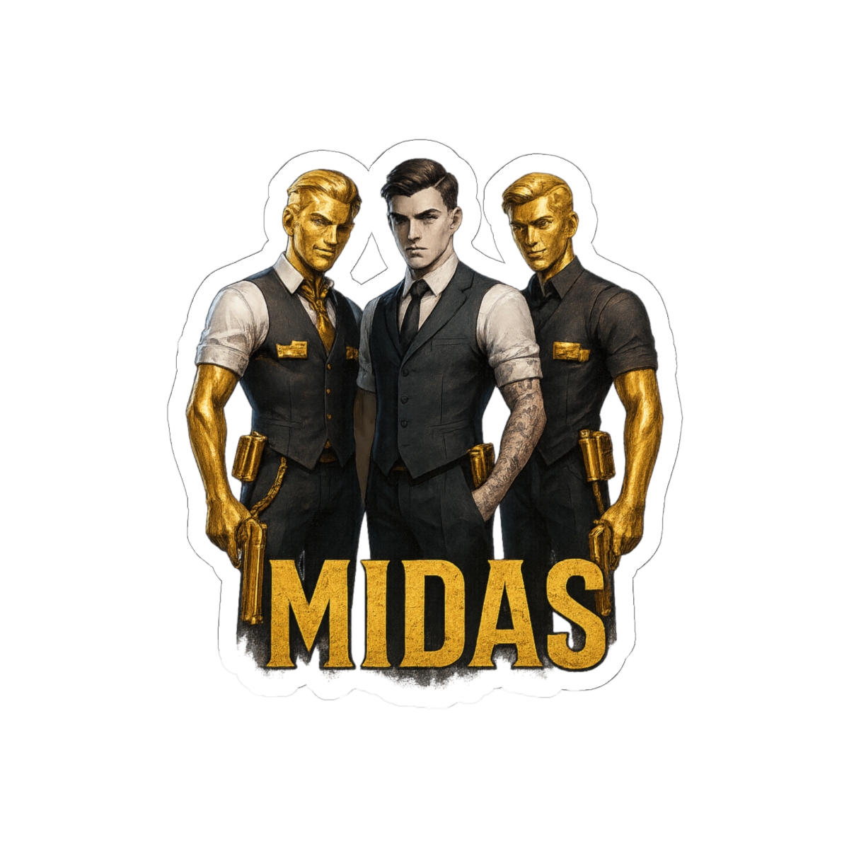 Gold Midas Team Bold Sticker | Mythical Vinyl Decal