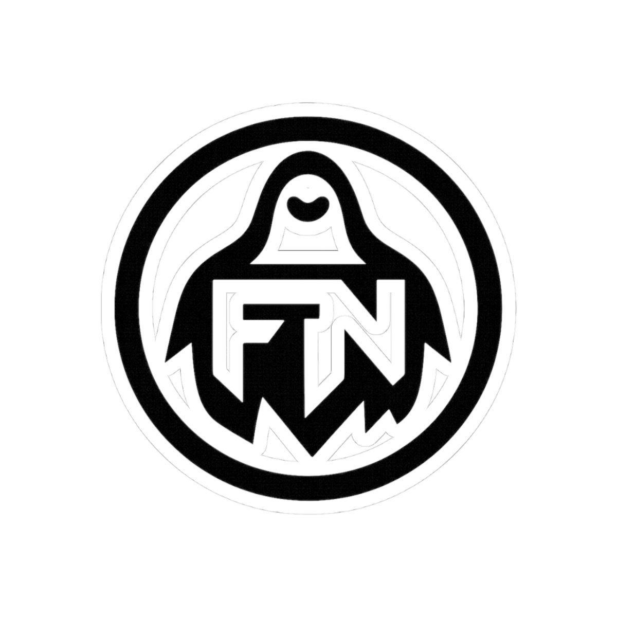 Fortnite FN Ghost Logo Bold Gaming Sticker