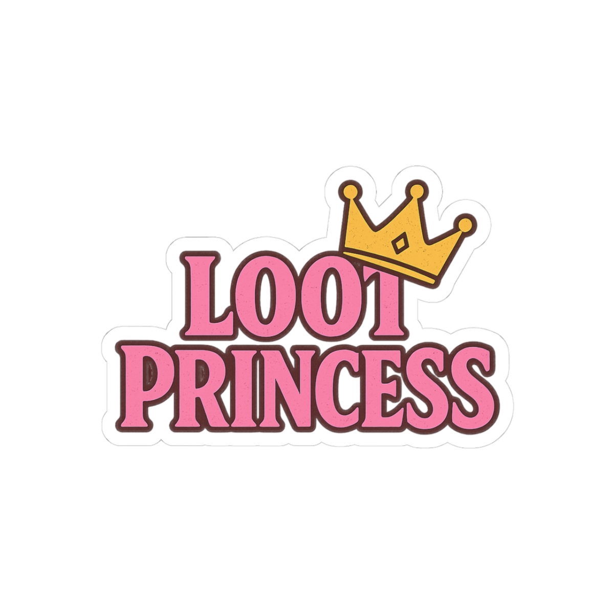 Loot Princess Sticker | Cute Gaming Vinyl Decal