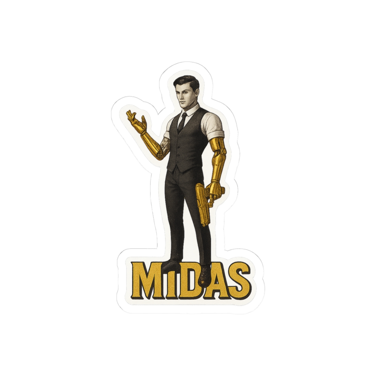 Midas Skin Golden Sticker